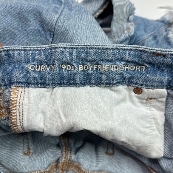 American Eagle Strigid Curvy 90s Boyfriend Denim Shorts Size 16 - Picture 7 of 8